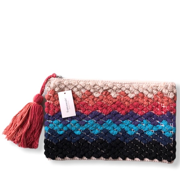 Francesca's Collections Handbags - NWT Francesca’s Shiralea Macrame Clutch